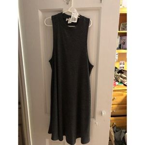Charcoal, high-neck dress